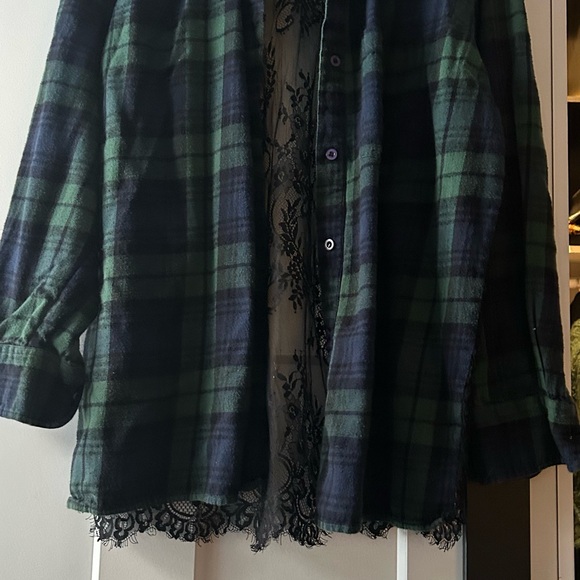 Essentiel Antwerp plaid and lace shirt - Picture 2 of 9